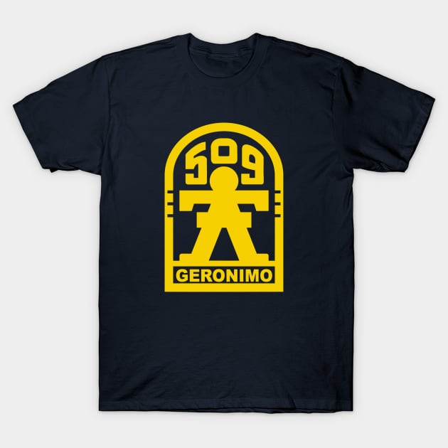 Mod.2 Geronimo 509th Airborne Parachute T-Shirt by parashop